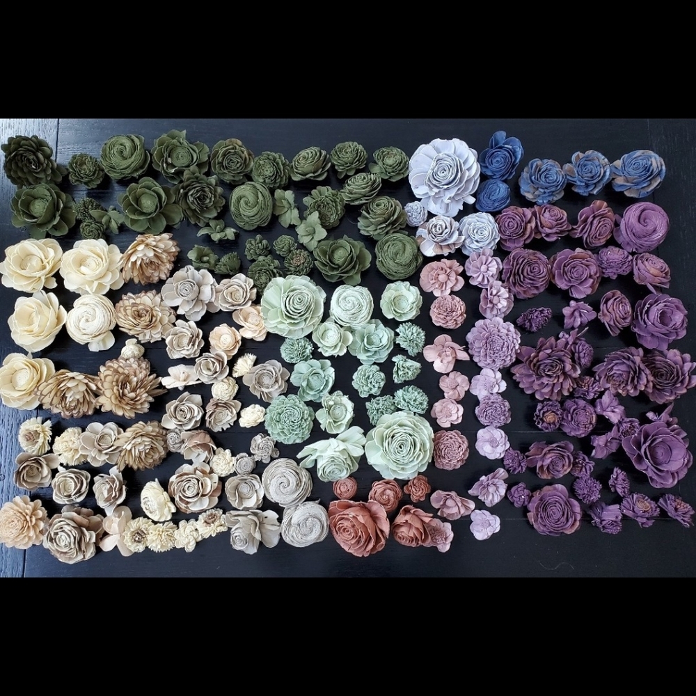 150 Sola wood flowers for bouquets, centerpieces, decor DIY Wedding Decorations